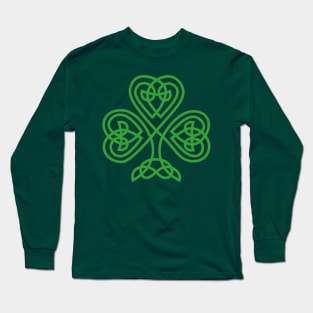 Celtic Knot Shamrock Long Sleeve T-Shirt